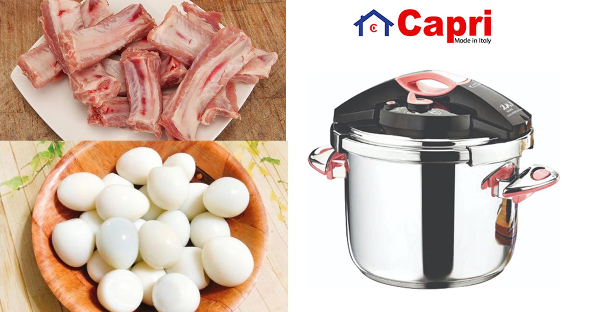 Nguyên liệu làm sườn non kho trứng cút